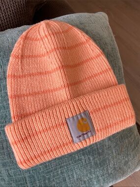 Carhartt Kids Peach-Striped Cuffed Beanie